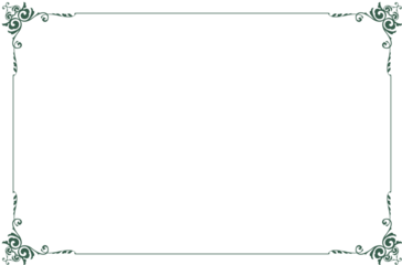 Elements of ornate vintage frames. Border green lines isolated swirls motifs. Design print for greeting cards, wedding invitations, restaurant menu, royal certificates. Set 995
