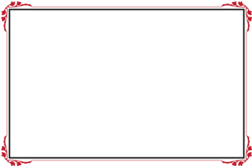 Elements of ornate vintage frames. Border red and black lines isolated swirls motifs. Design print for greeting cards, wedding invitations, restaurant menu, royal certificates. Set 994
