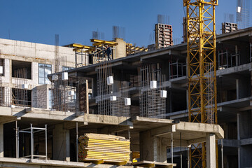 Exterior view of multifamily residential building under construction in Palo Alto the entire Silicon Valley and San Francisco Bay Area is facing a housing crisis, with increased housing costs