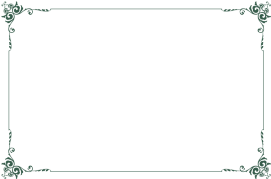 Elements of ornate vintage frames. Border green lines isolated swirls motifs. Design print for greeting cards, wedding invitations, restaurant menu, royal certificates. Set 995
