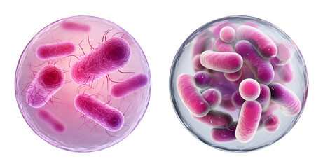 3d bacterium isolated on white