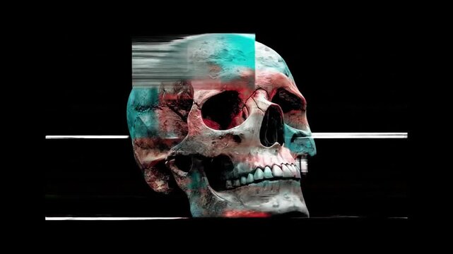 Digital skull graphic design