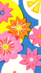 Elegant abstract floral pattern in soft tones for modern design
