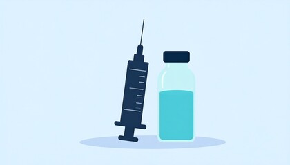 Syringe and Vaccine Vial