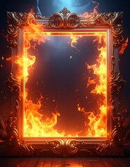 Fiery antique frame
