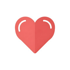 Fototapeta premium Red Heart Icon Isolated on White Background Symbol of Love and Affection
