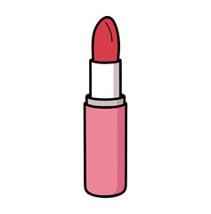 Fototapeta premium Hand drawn lipstick doodle illustration