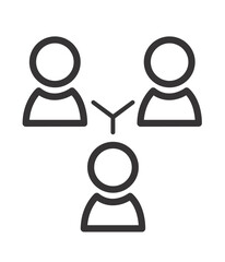 Cooperation icon illustration white background vector image