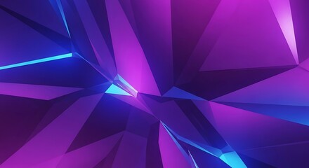 Obraz premium Abstract background of glowing purple and blue geometric shapes.