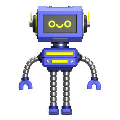 Happy Robot 3D Illustration
