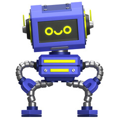 Robot Stretching 3D Illustration