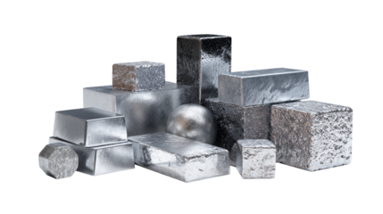 Stack of solid silver variety shape