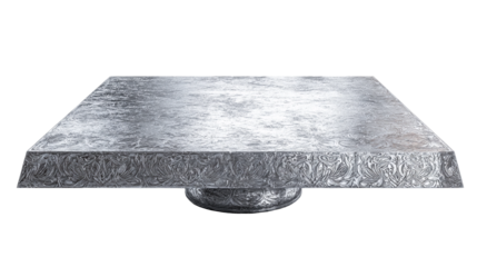 silver table isolated transparent background