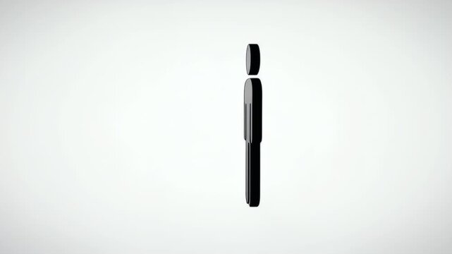 Minimalist Black Figure: A Simple Human Icon