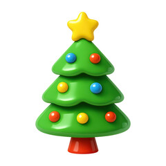PNG Colorful festive Christmas tree illustration.