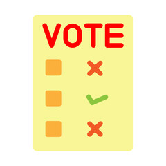 Fototapeta premium Voting Paper Vector Flat Icon Design