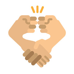 Conflict Resolution Vector Flat Icon Design
