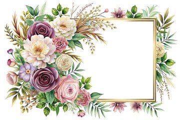 Frame with a flowery border