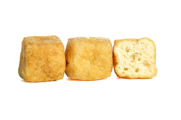 Deep Fried Tofu Puffs with Crispy Golden Exterior and Soft Interior Bean Curd Cubes