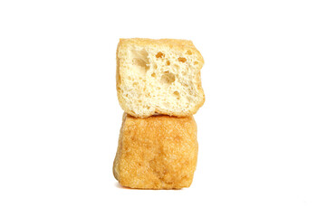 Fried Tofu Bean Curd Cubes with Porous Texture for Asian Cooking