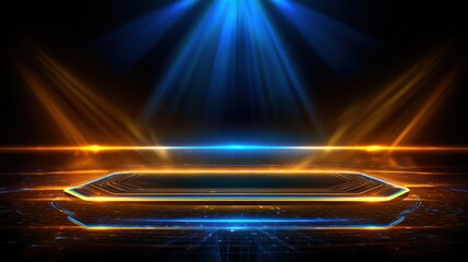 Abstract illuminated platform