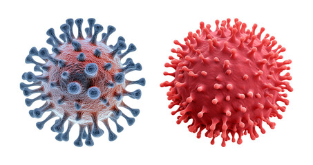 3d virus isolated on white