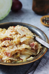 Southern Fried Cabbage, traditional dish in the South of the USA