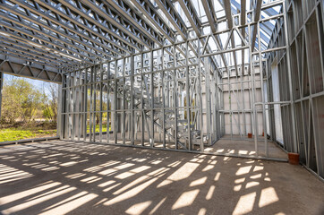 Light gauge steel framing system used for house construction. Wall to be clad with fibre cement...
