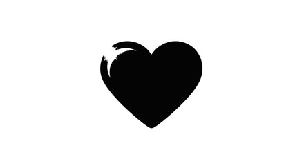 Distressed Heart Icon Symbolizing Imperfection and Unconventional Love Expression Graphic