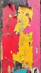 Vibrant Abstract Colorful Peeling Paint Texture for Artistic Backgrounds