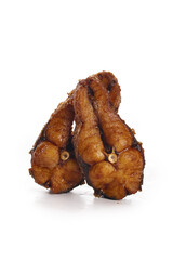 Chinese Smoked Fish Feet Traditional Delicacy Golden Brown Caramelized Asian Cuisine Street Food Shanghai