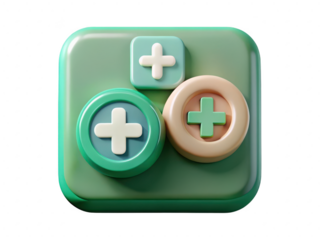 3d add icon illustration with soft pastel colors rendering style 3d illustration isolated on transparent background