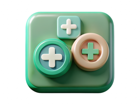 3d add icon illustration with soft pastel colors rendering style 3d illustration isolated on transparent background - Powered by Adobe