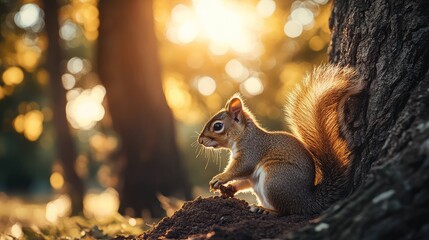  squirrels fur and the texture of the bark