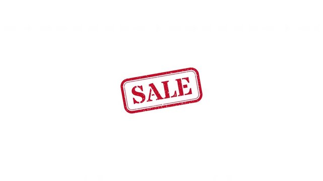 4K Sale Stamp Animation Transparent Background