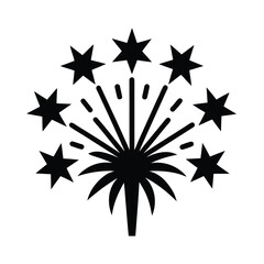 Multiple Fireworks Bursting Together Icon