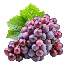 Fototapeta premium Grapes Bunch Isolated on Transparent Background