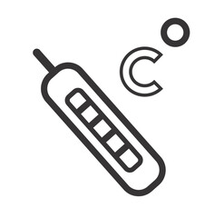 Temperature gauge icon illustration white background vector image