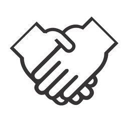 Handshake icon illustration image temperature white background vector