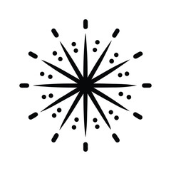 Minimal Fireworks Sparkle Dot Pattern Icon