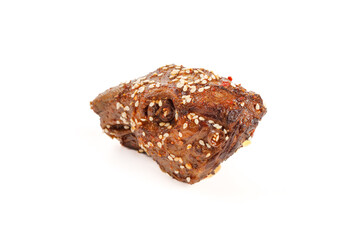 Spicy Stewed Rabbit Head Chinese Sichuan Cuisine Dish with Sesame Seeds Shuangliu Style
