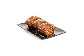 Fresh Multigrain Seed Bread Slices on Dark Plate - Healthy Whole Wheat Bakery Food