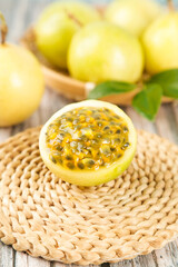 Fresh Golden Passion Fruit from Hainan - Tropical Exotic Fruit with Juicy Pulp and Seeds