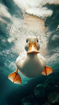 Serene Duck Floating in Water