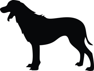 Elegant silhouette of a majestic dog, a symbol of loyalty and companionship, perfect for pet-related designs and branding with a clean modern look