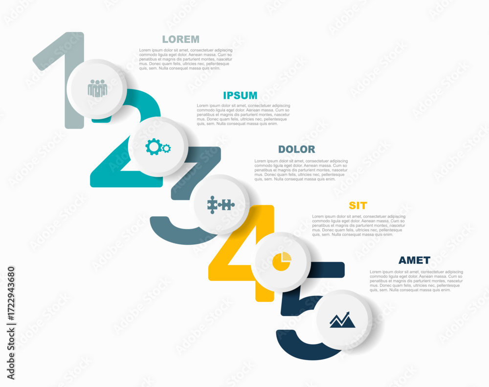 Poster infographic design template with place for your data. vector illustration.