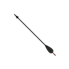 Bow arrow icon flat black pictogram template