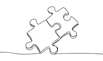 Connected Puzzle Pieces A Symbol of Collaboration and Unity