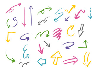 Arrow vector collection. Arrow. Cursor. simple arrows. Vector illustration.colorful