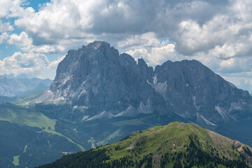 Blick auf den Langkofel von der Seiser Alm